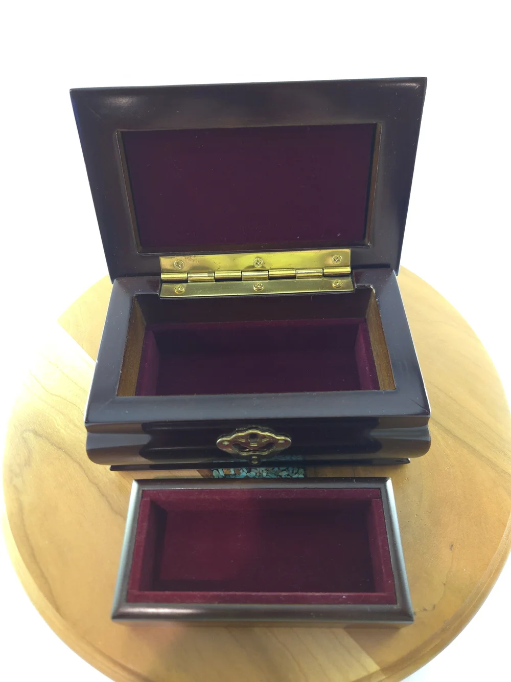 Vintage Mahogany Unisex Watch & Jewelry Box Chest